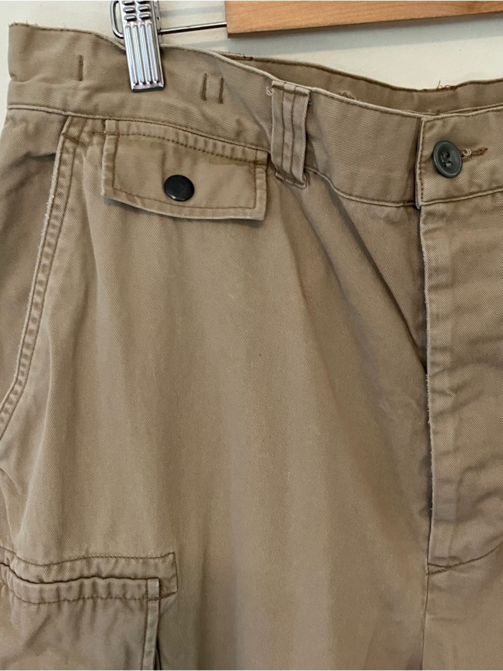 VTG Y2K Polo Ralph Lauren Tan Cargo Pants Polo 67 Chino Size 38x30 90s Read - Picture 3 of 9